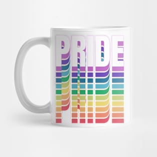 Rainbow Pride Stacked Colors Mug